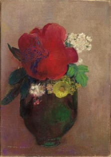 El florero de la amapola roja. Odilon Redon. 1895